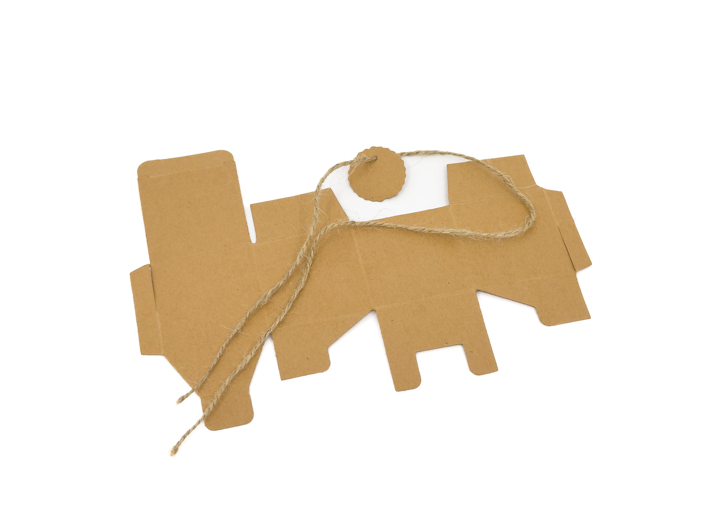 Small Kraft Box with Tag - 5x5x5cm - Set of 10