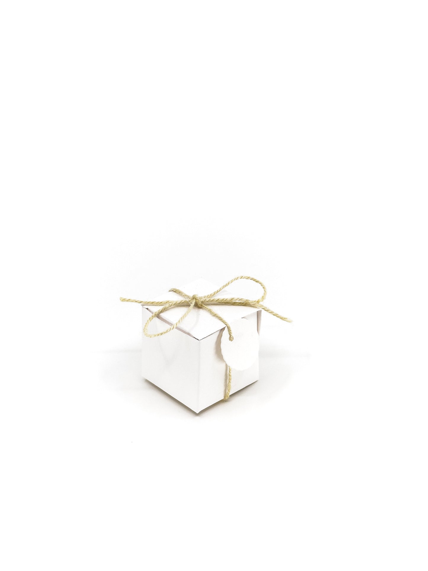 Small Kraft Box with Tag - 5x5x5cm - Set of 10