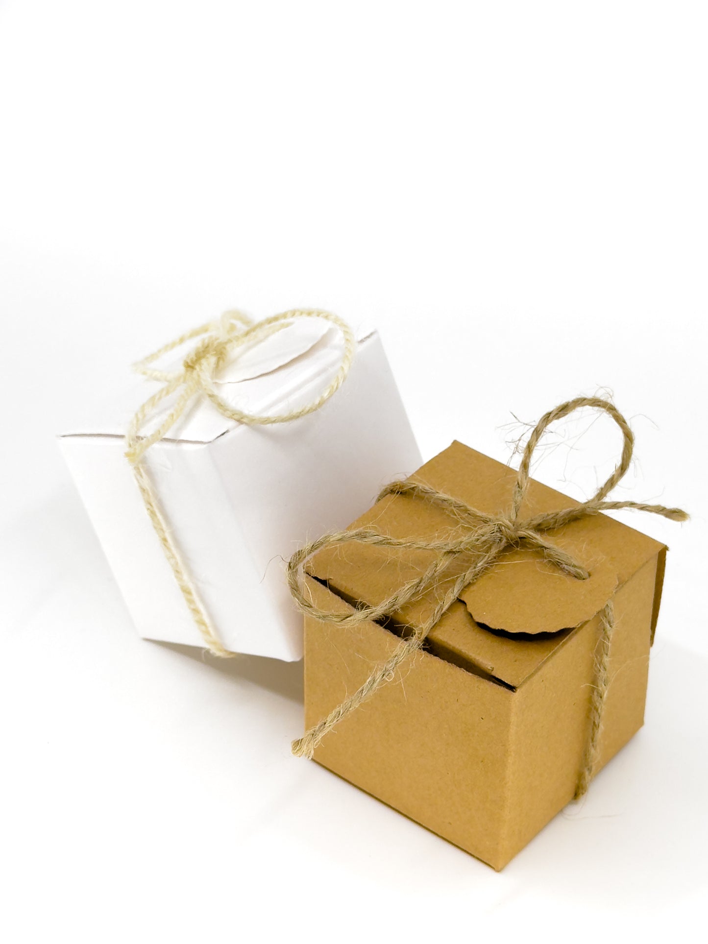 Small Kraft Box with Tag - 5x5x5cm - Set of 10