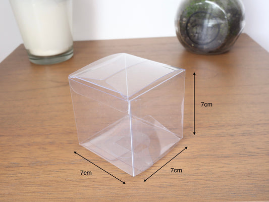 Clear PVC Box - Pack of 50 - Multiple Sizes