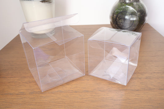 Clear PVC Box - Pack of 50 - Multiple Sizes