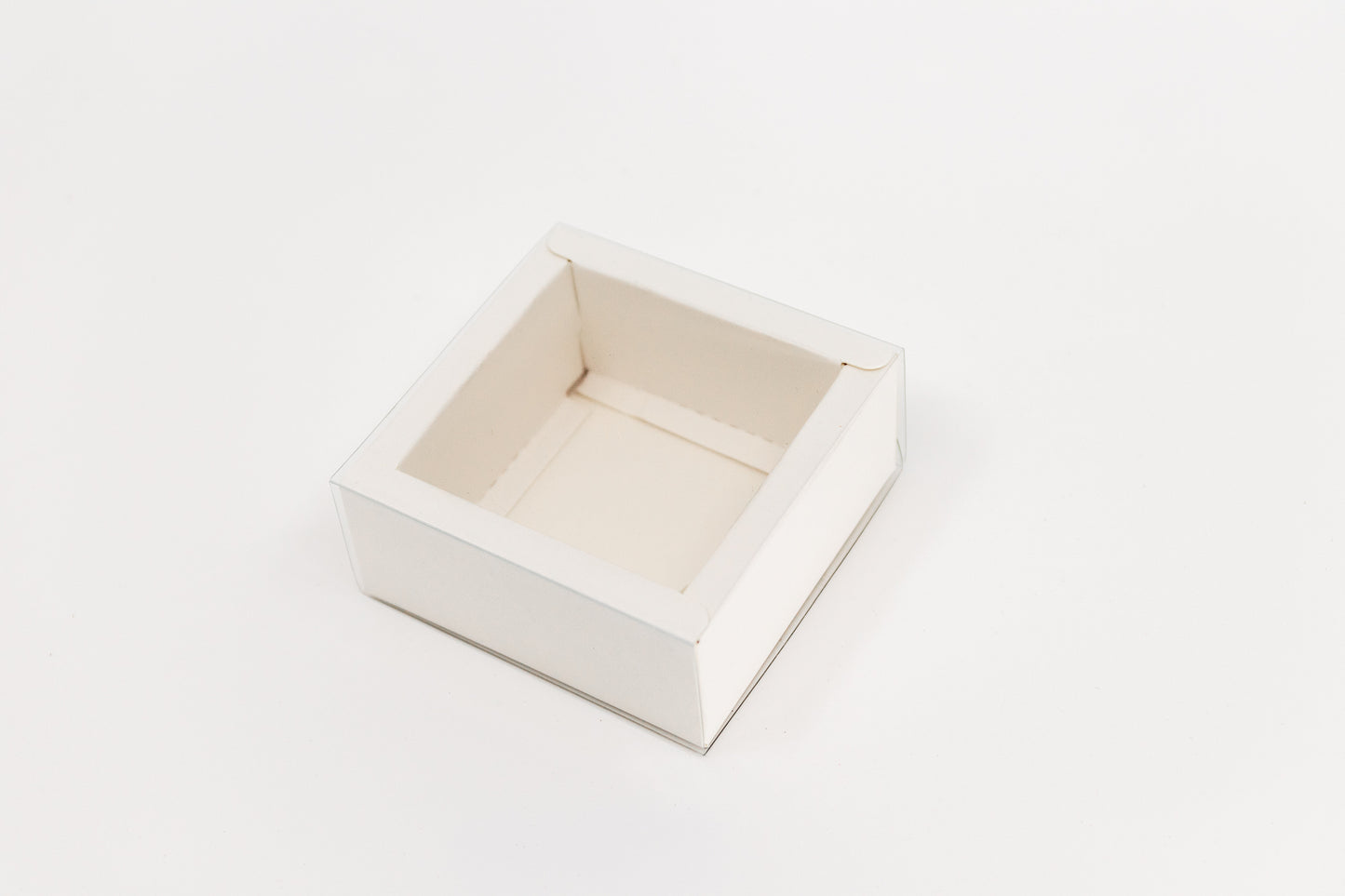 Drawer Clear Kraft Box - White/Brown - Pack of 10