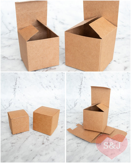 Square Kraft Boxes - Pack of 50