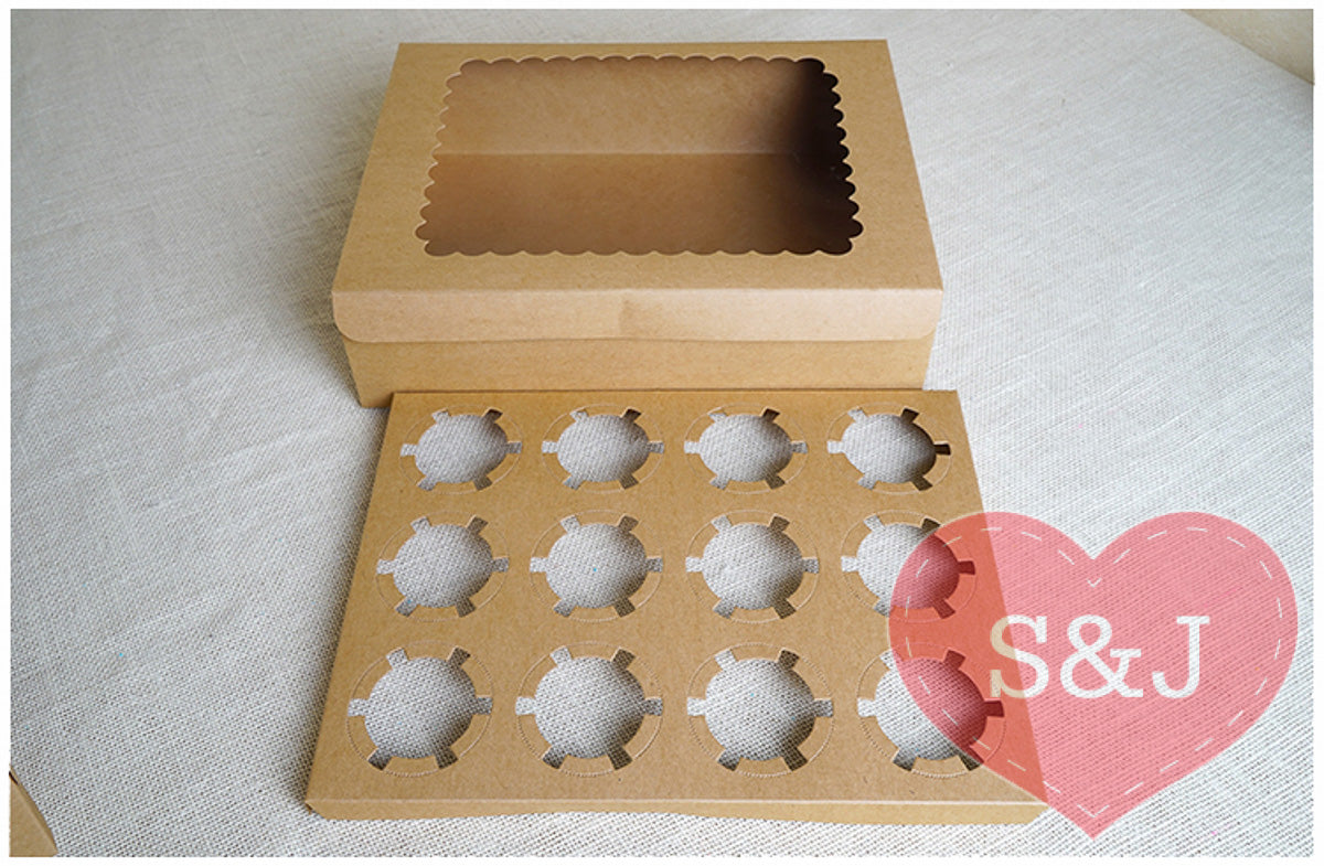 Cupcake Boxes - 1/2/4/6/12 Holes - Pack of 50