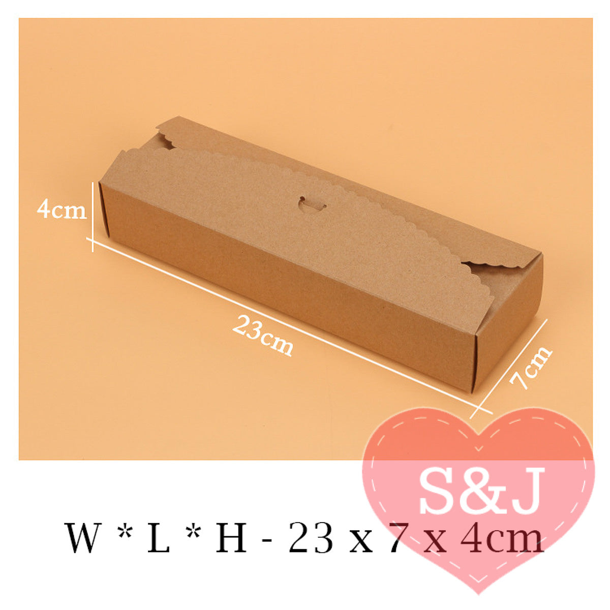 Macaroon Box - 23x7x4cm - Pack of 10