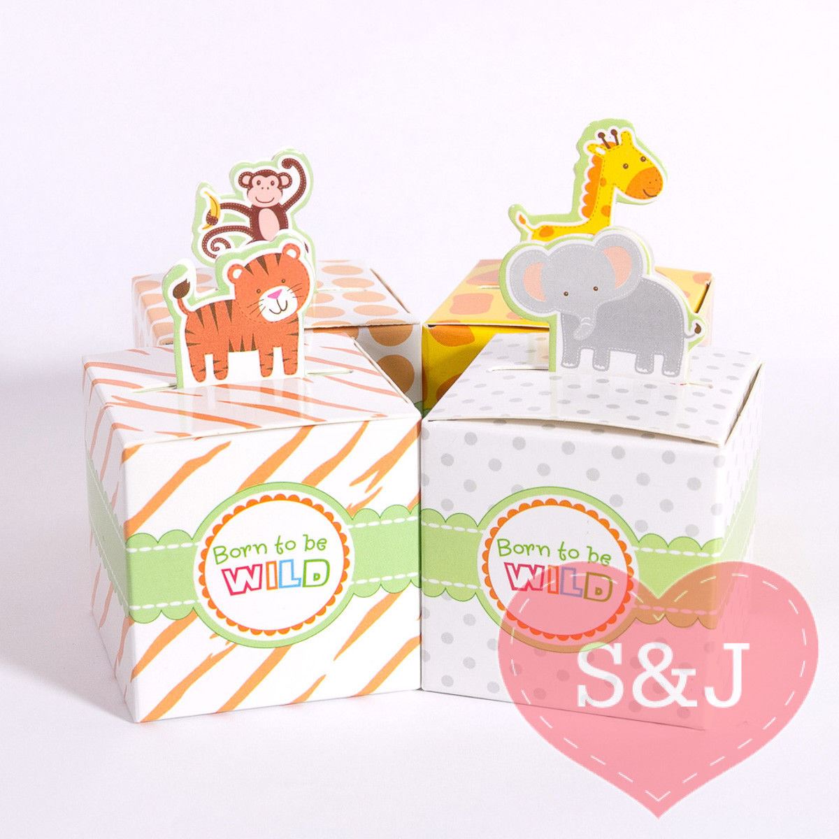 Kid Party Boxes - 5.5x5.5x5.5cm - Mixed Animals