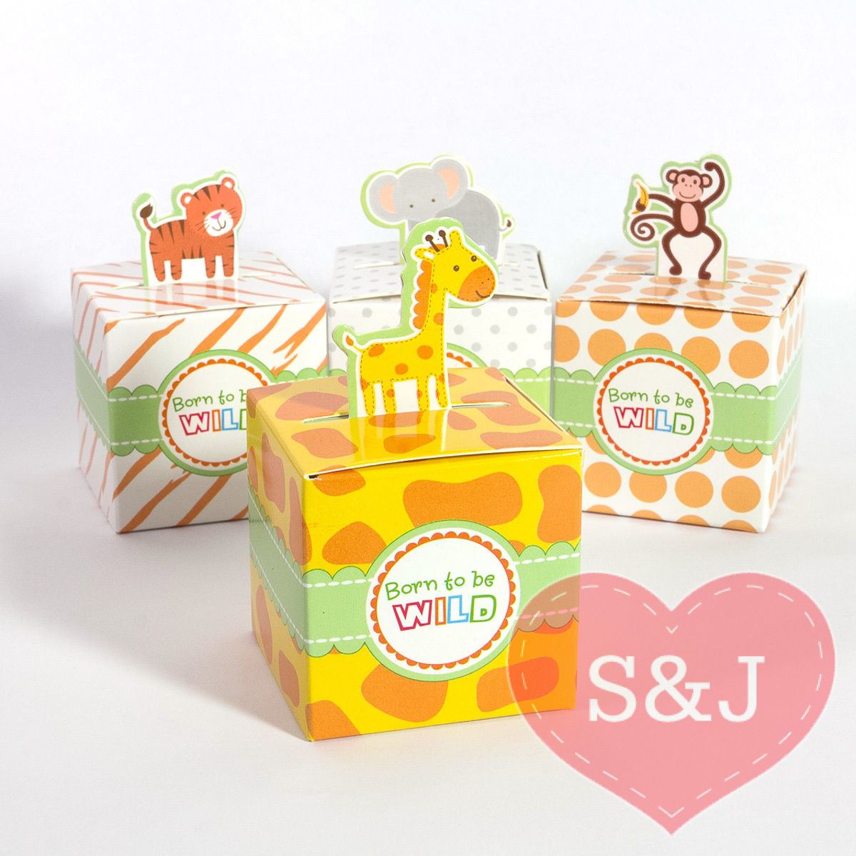 Kid Party Boxes - 5.5x5.5x5.5cm - Mixed Animals