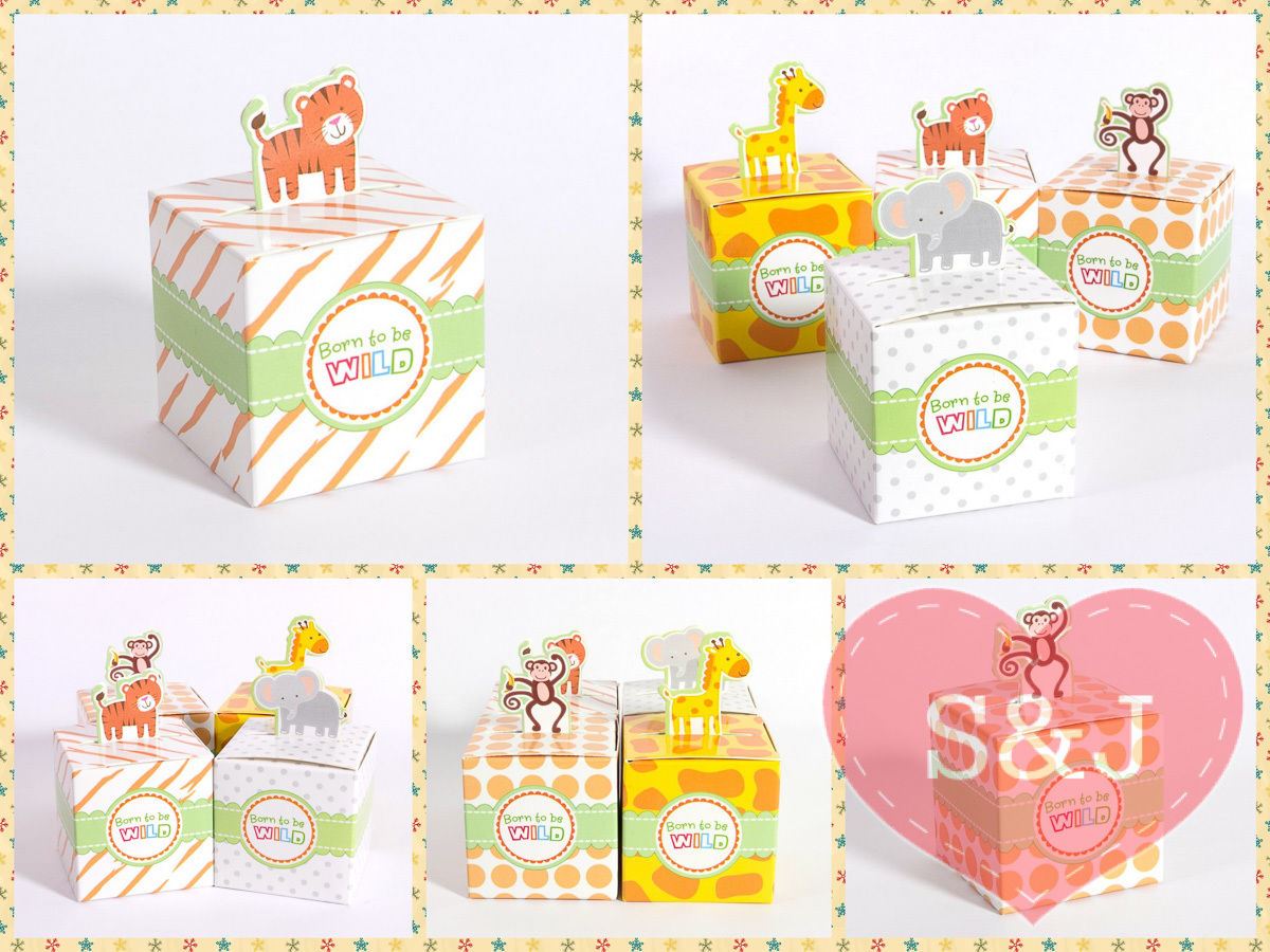 Kid Party Boxes - 5.5x5.5x5.5cm - Mixed Animals