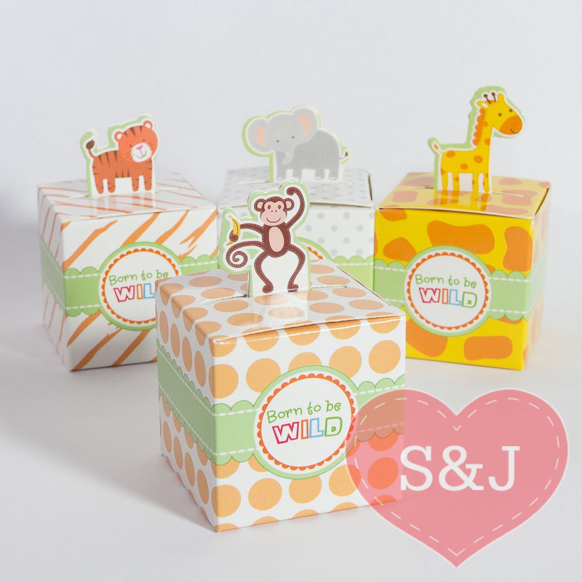 Kid Party Boxes - 5.5x5.5x5.5cm - Mixed Animals