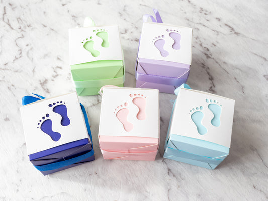 Baby Shower Box - Pink/Blue/Green/Purple - Pack of 10