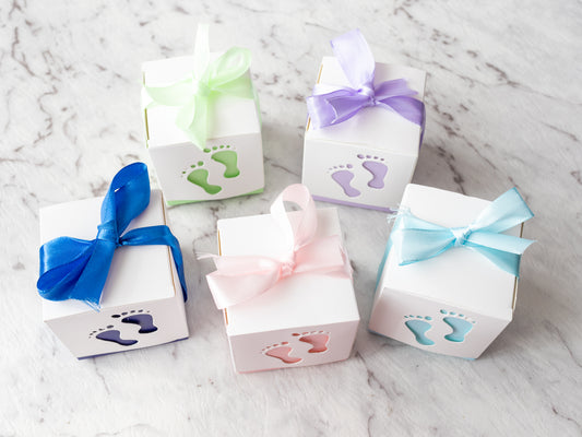 Baby Shower Box - Pink/Blue/Green/Purple - Pack of 10