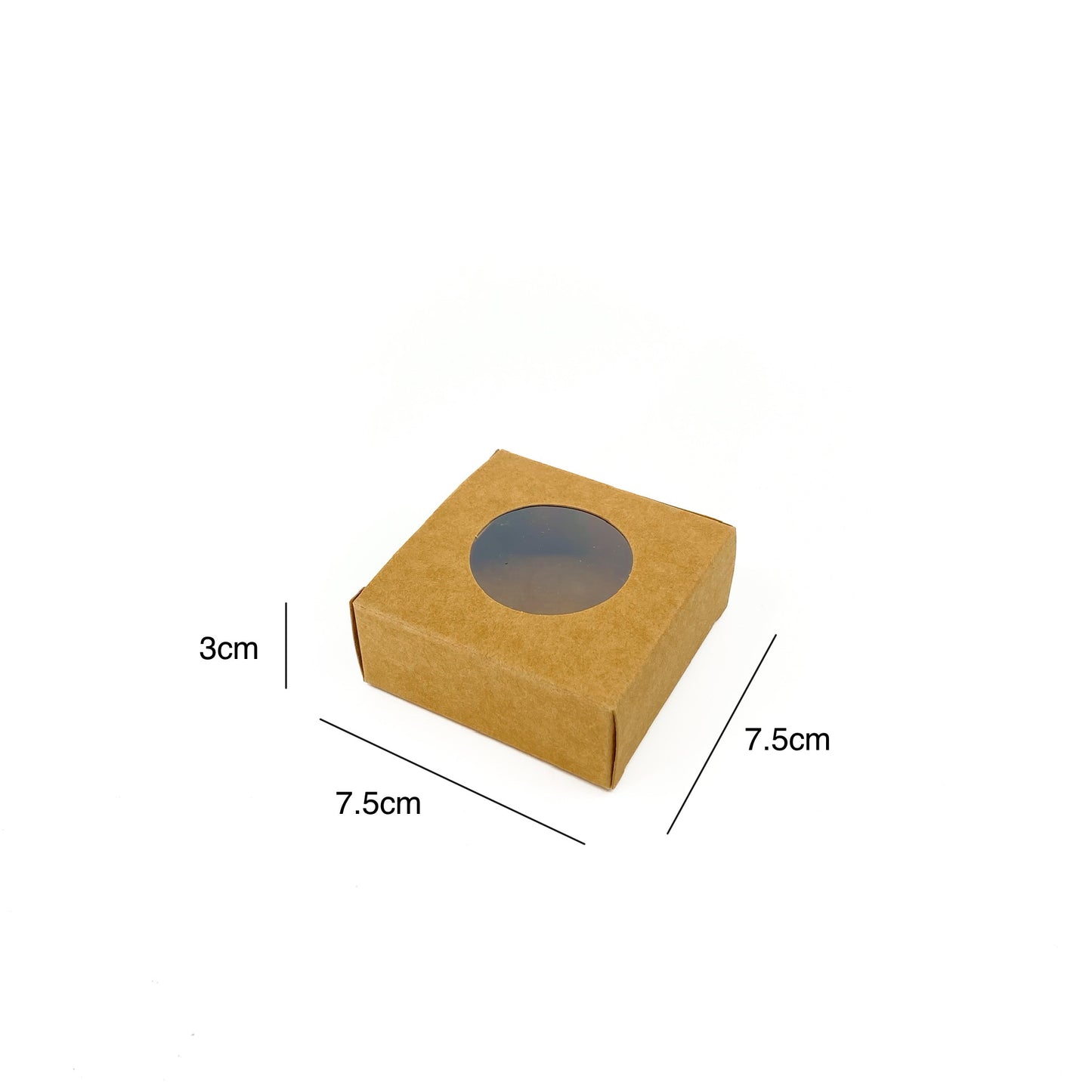 Round Window Cardboard Box - Pack of 10